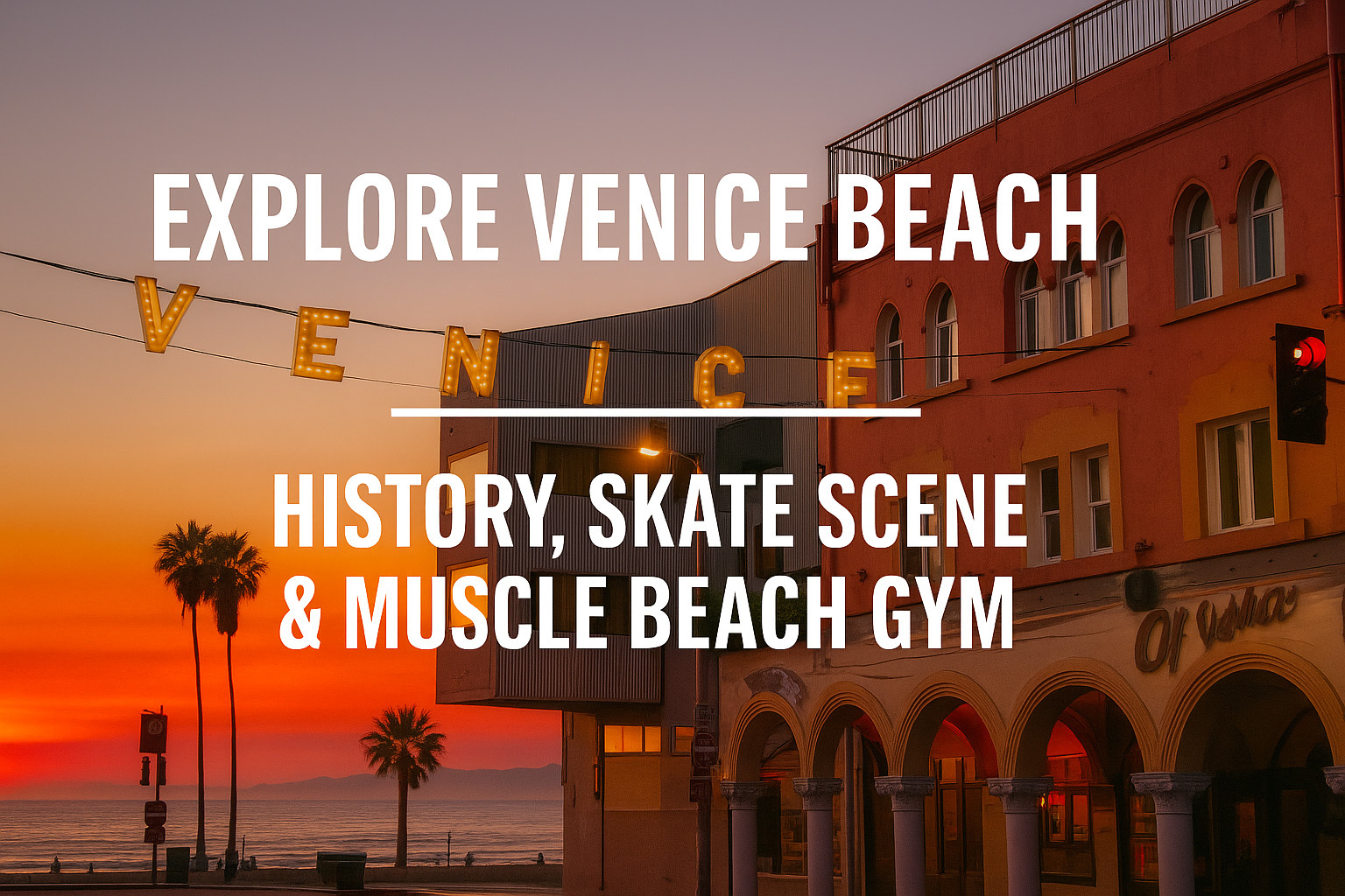 Explore Venice Beach—History, Skate Scene & Muscle Beach Gym