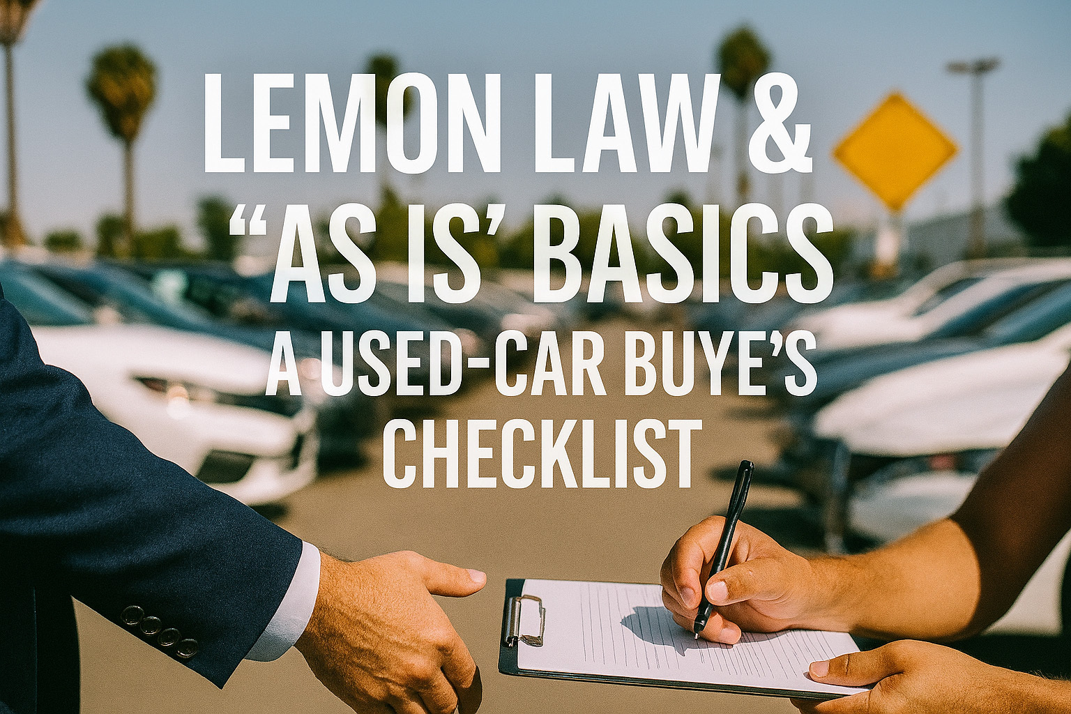 Lemon Law & “AS IS” Basics A Used-Car Buyer’s Checklist