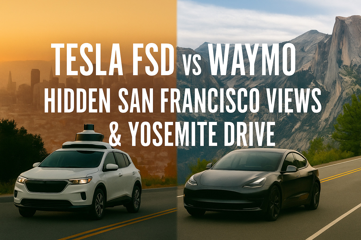 Tesla FSD vs Waymo Hidden San Francisco Views & Yosemite Drive