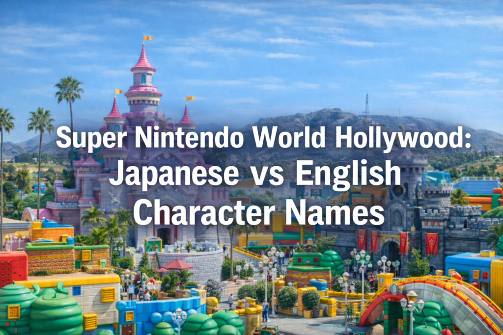 Super Nintendo World Hollywood: Japanese vs English Character Names