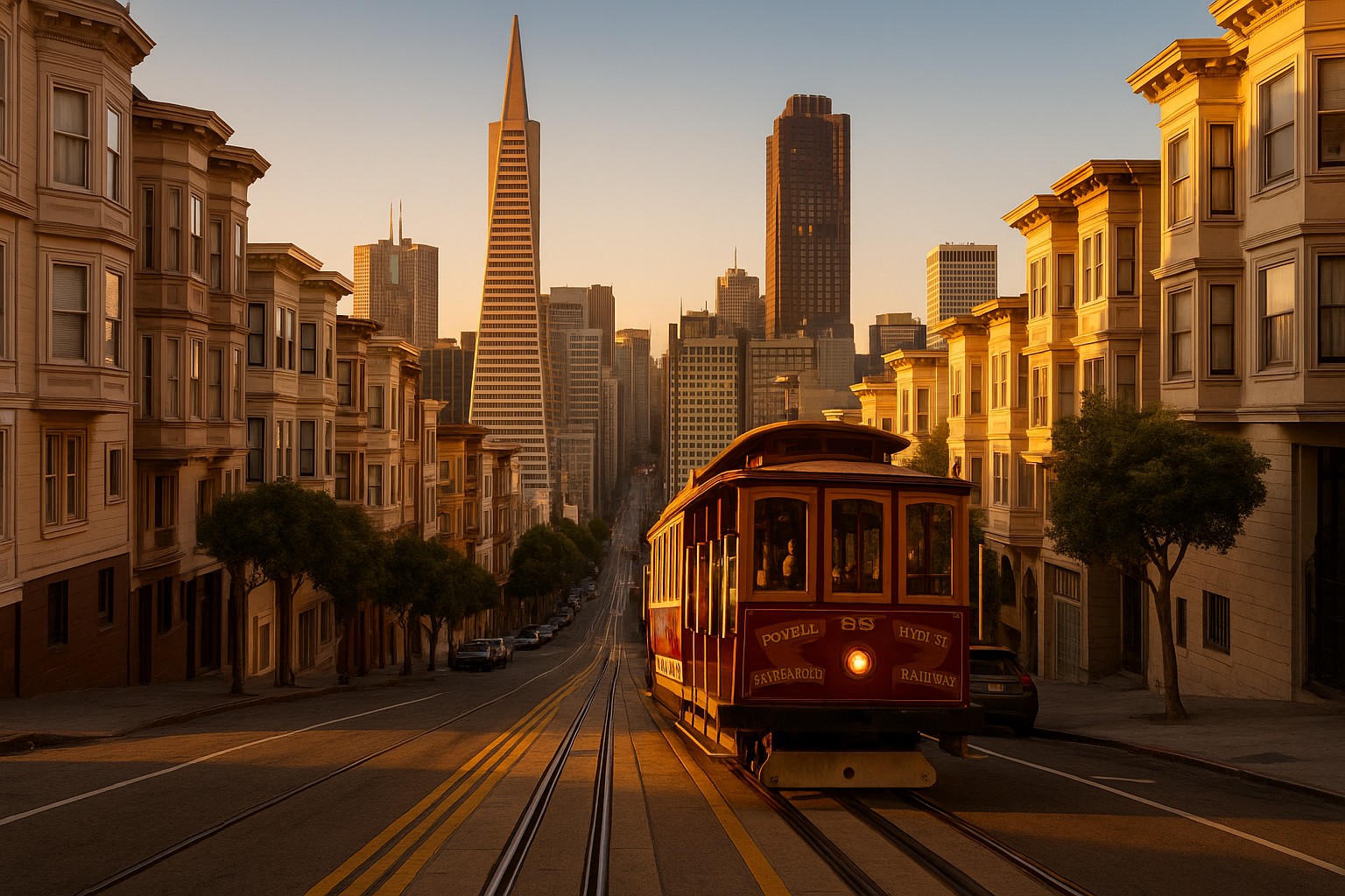 Waymo overlooking San Francisco