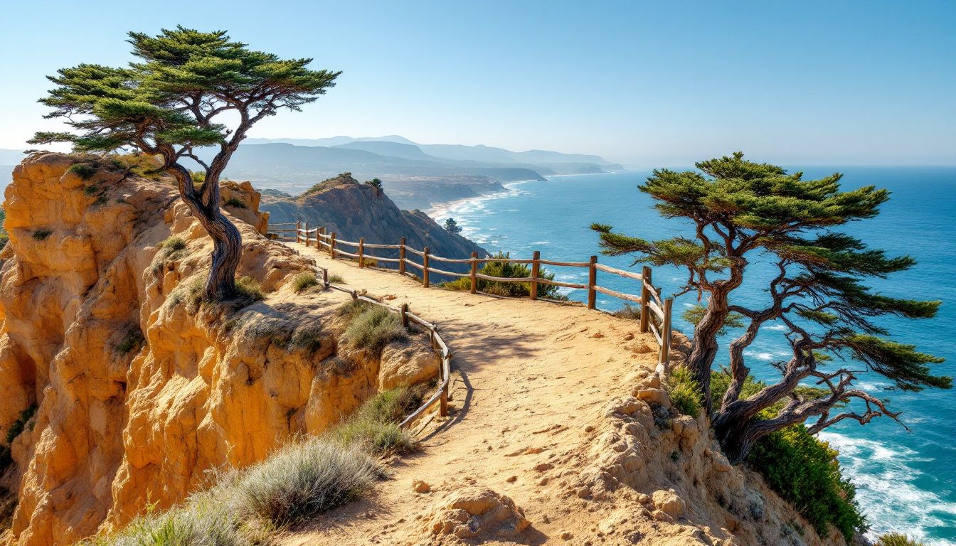 Scenic clifftop overlook on the San Diego coast