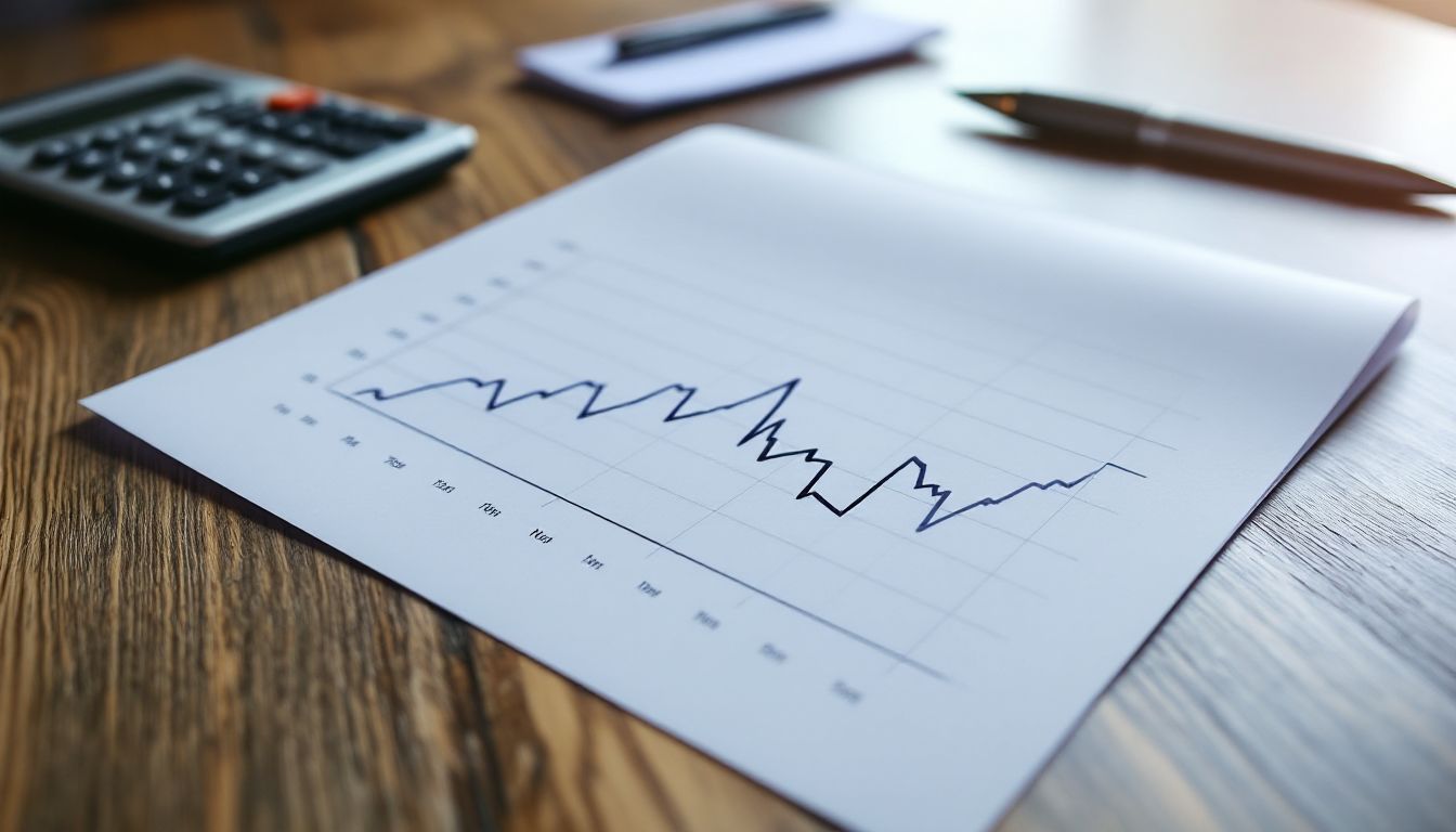 A chart showing income rising and falling sharply