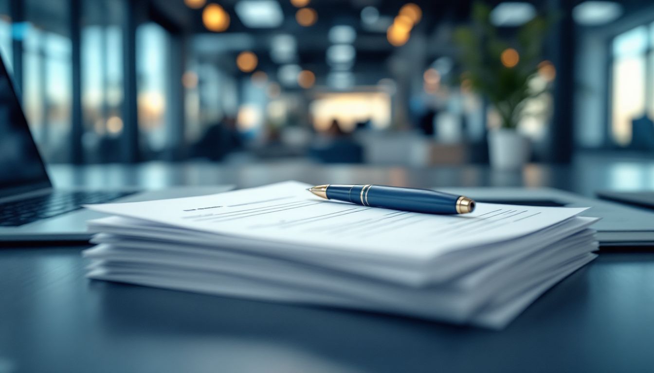 Loan paperwork on a lender's desk